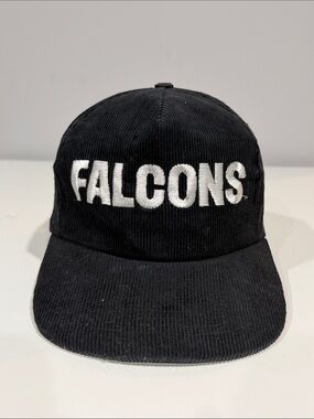 Atlanta Falcons Black Corduroy Cap - White Embroidered Logo